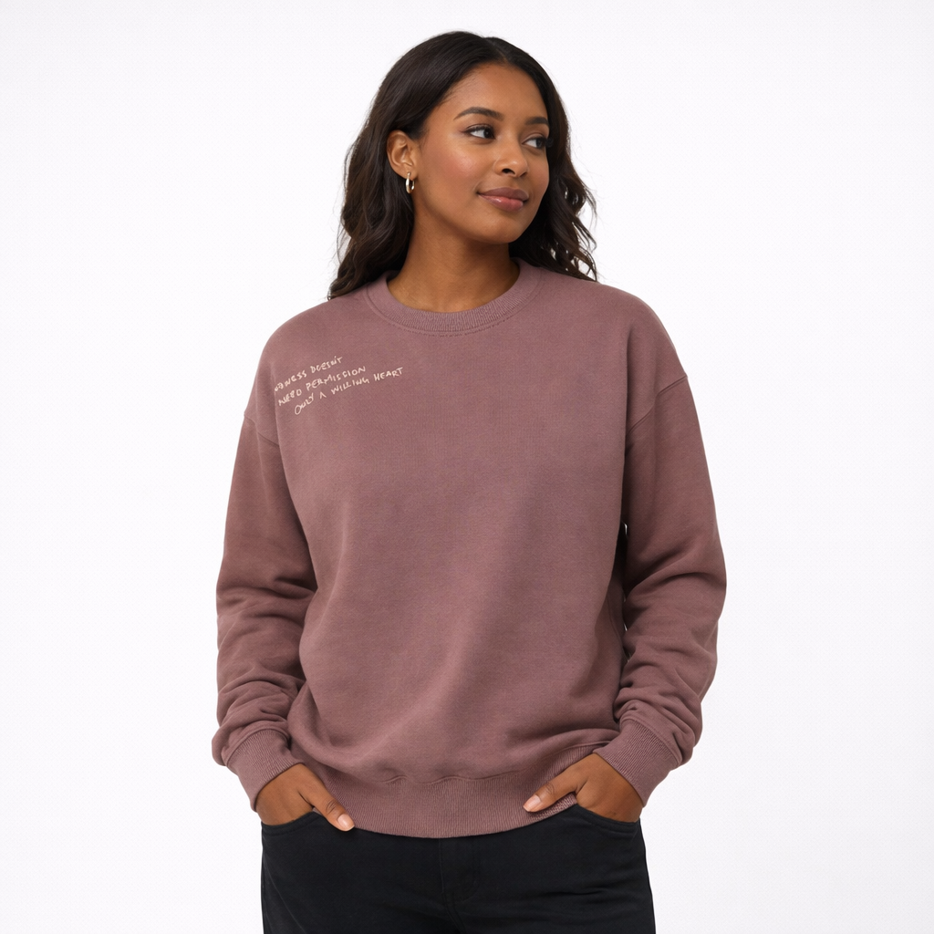 OVERSIZED 'WILLING HEART' CREWNECK