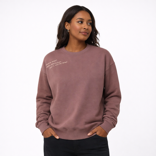 OVERSIZED 'WILLING HEART' CREWNECK